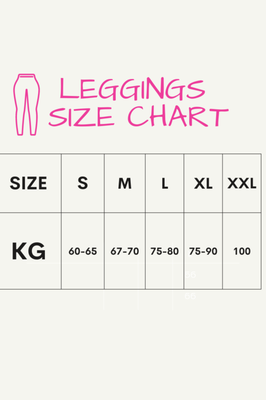 leggings size chart